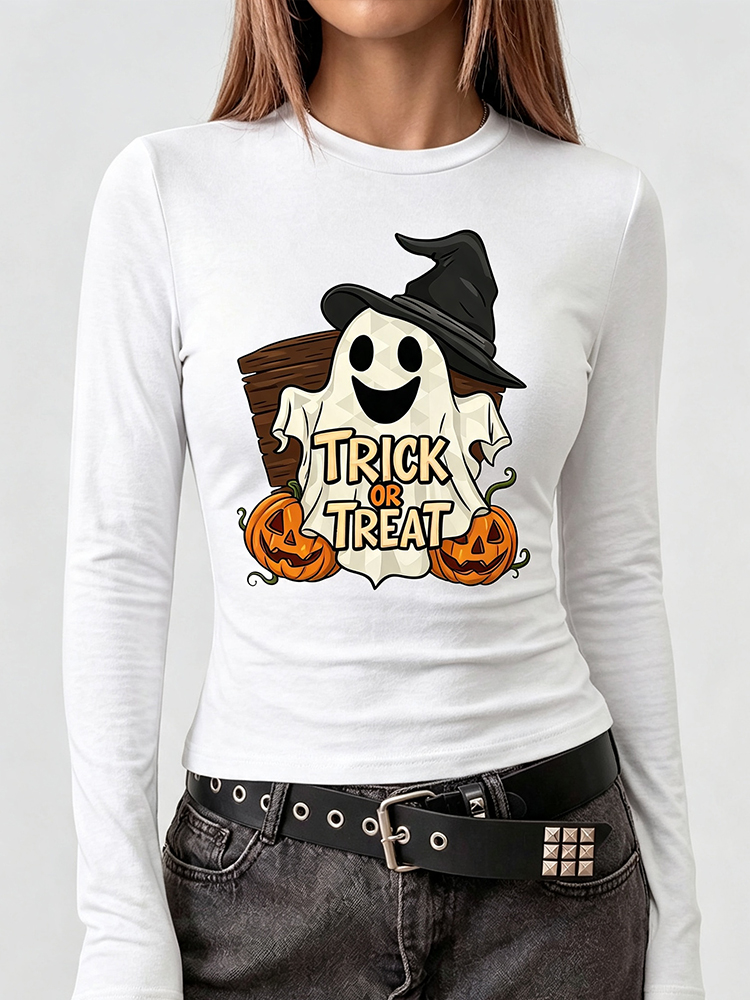 Embellish Knit - American Spider Rotes Spinnennetz-Print Langarm-T-Shirt für