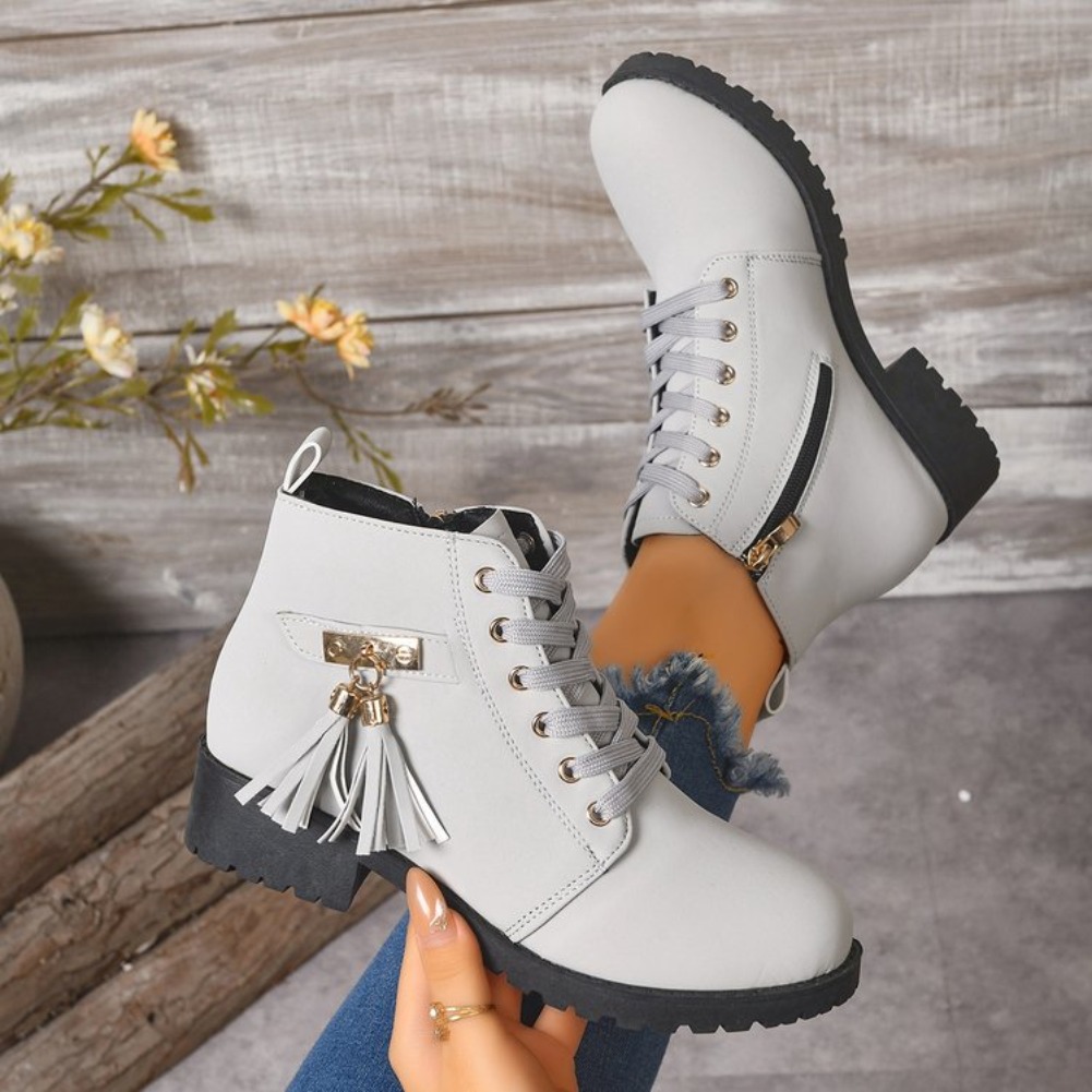 2026 Modische Damenstiefel mit – Tassel Fringe Trim Bewertung und Preis
