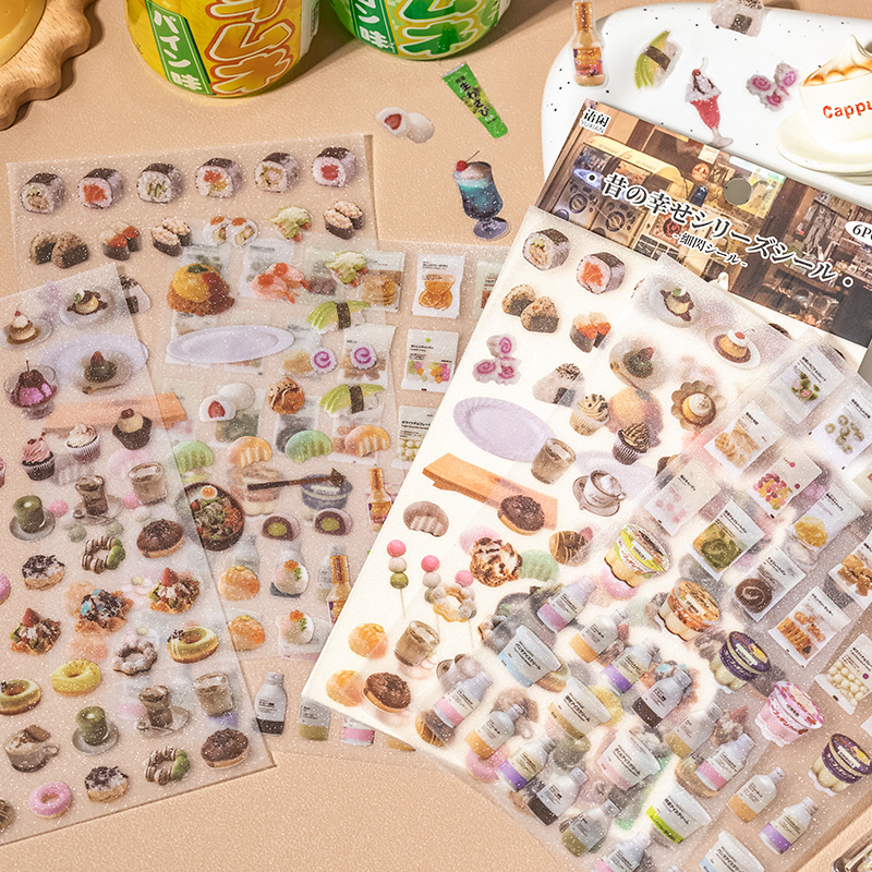 6 Blatt süße Kuchen-Snacks-The – Embellishments For Scrapbooking Bewertung und Preis