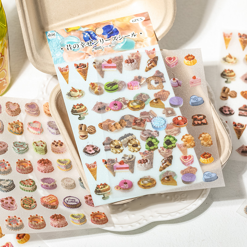 6 Blatt süße Kuchen-Snacks-The – Embellishments For Scrapbooking Bewertung und Preis